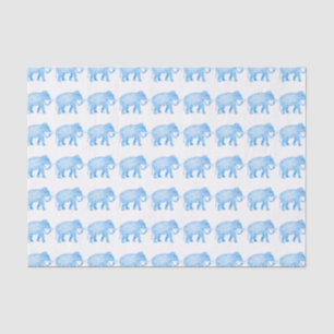 Papier Mousseline Éléphant modelé par bleu de fantaisie