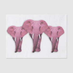 Papier Mousseline Eléphant rose