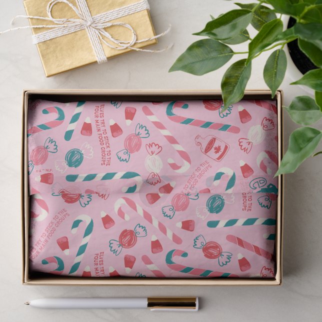 Papier Mousseline Elf Holiday Candy Motif (Cadeau)