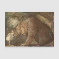 « Elle embrassa l'ours » de John Bauer