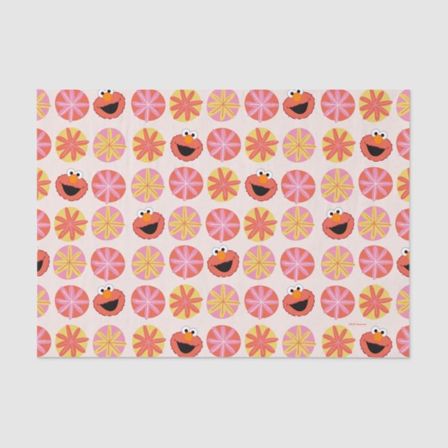 Papier Mousseline Elmo Pom-Pom Motif (Recto)