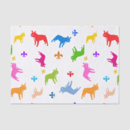Papier Mousseline Emballage Cadeau Motif Bouledogue Français