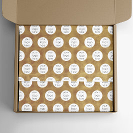 Papier Mousseline Emballage de logo d'entreprise en feuille d'or de