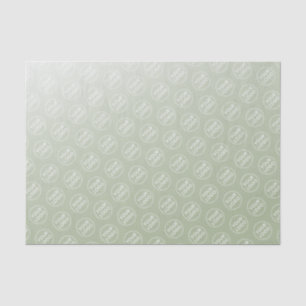 Papier Mousseline Emballage d'entreprise du logo dégradé vert Sage