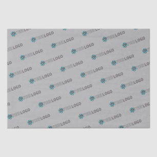 Papier Mousseline Emballage gris du logo commercial promotionnel per