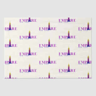Papier Mousseline Empire State Building-New York-Vibrant violet