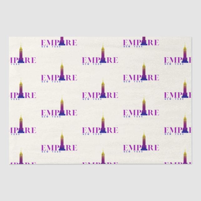 Papier Mousseline Empire State Building-New York-Vibrant violet (Recto)