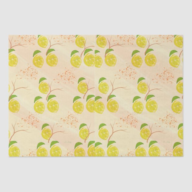 Papier Mousseline Empreinte de citron (Recto)