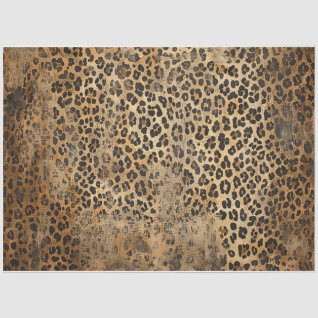 Papier Mousseline Empreinte de léopard (Recto)