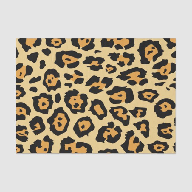 Papier Mousseline Empreinte de léopard (Recto)