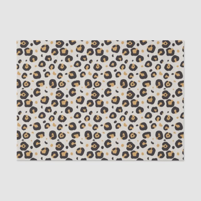 Papier Mousseline Empreinte de léopard avec arrière - plan de tache  (Recto)