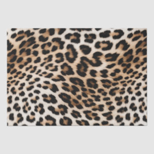 Papier Mousseline Empreinte de léopard blanc chic
