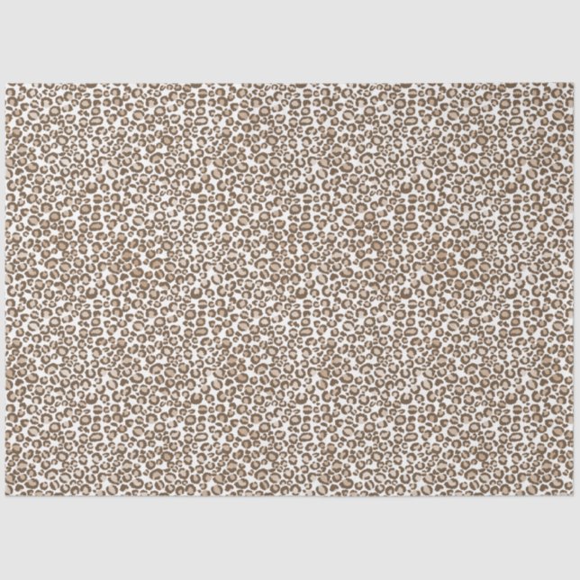 Papier Mousseline Empreinte de léopard Brown au chocolat (Recto)
