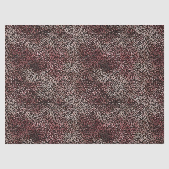 Papier Mousseline Empreinte de léopard Brown de Bourgogne (Recto)
