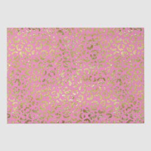 Papier Mousseline Empreinte de léopard de glam or rose