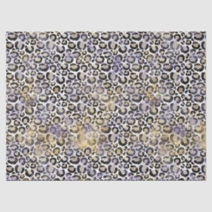 Papier Mousseline Empreinte de léopard d'or pourpre