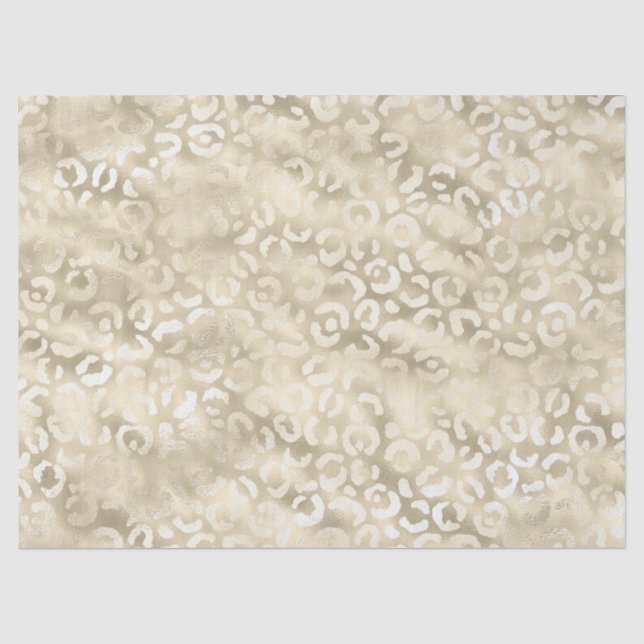 Papier Mousseline Empreinte de léopard Gold Glam (Recto)