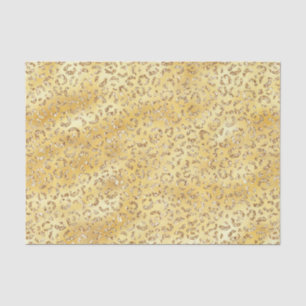 Papier Mousseline Empreinte de léopard Parties scintillant Gold Faux