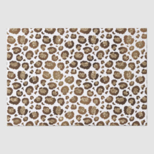 Papier Mousseline Empreinte de léopard Parties scintillant or