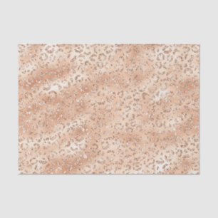 Papier Mousseline Empreinte de léopard rose Gold Faux Parties scinti