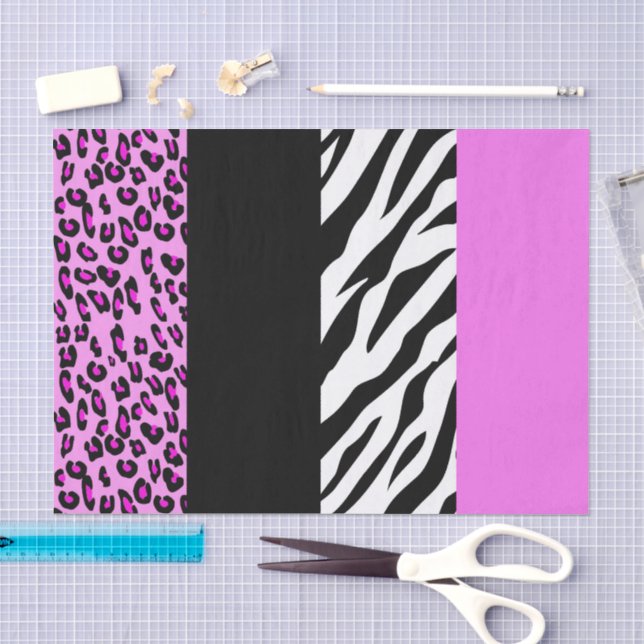 Papier Mousseline Empreinte de léopard, Zebra Print, Poster de anima (Artisanat)