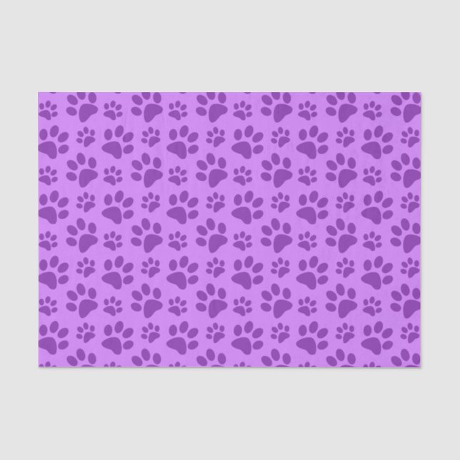 Papier Mousseline Empreinte de patte pourpre en pastel de chien (Recto)