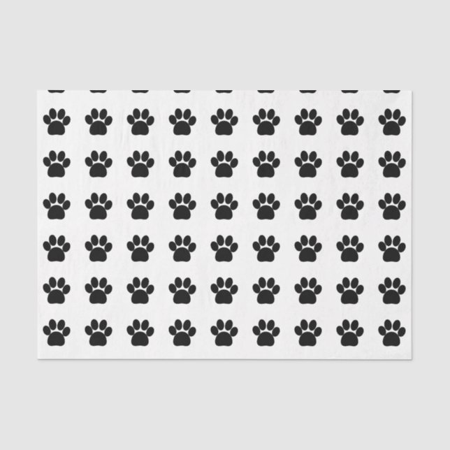 Papier Mousseline Empreintes de pattes de chien (Recto)
