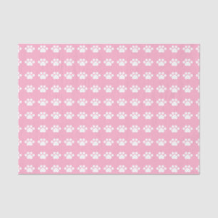 Papier Mousseline Empreintes de pattes sur Arrière - plan rose