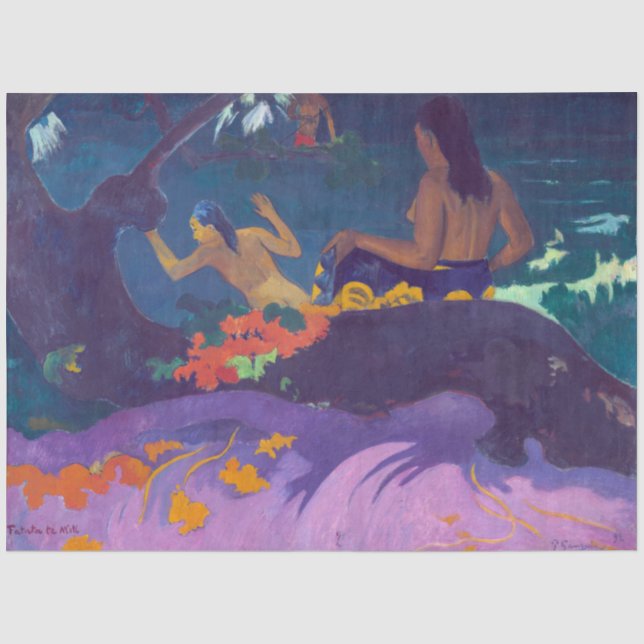 Papier Mousseline En bord de mer, Gauguin (Recto)