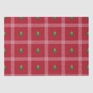Papier Mousseline En vichy à main avec arbre de Noël