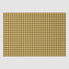 Papier Mousseline En vichy Brown d'automne