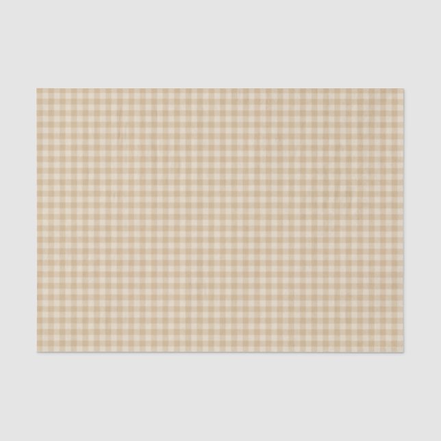 Papier Mousseline en vichy Élégant Motif de crème papier tissu (Recto)