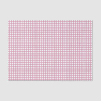 Papier Mousseline En vichy rose et blanc