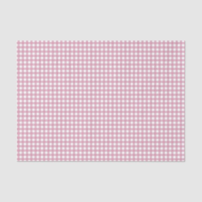 Papier Mousseline En vichy rose et blanc (Recto)