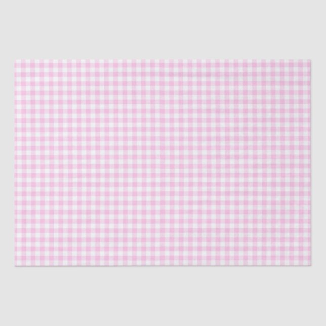 Papier Mousseline En vichy rose et blanc (Recto)