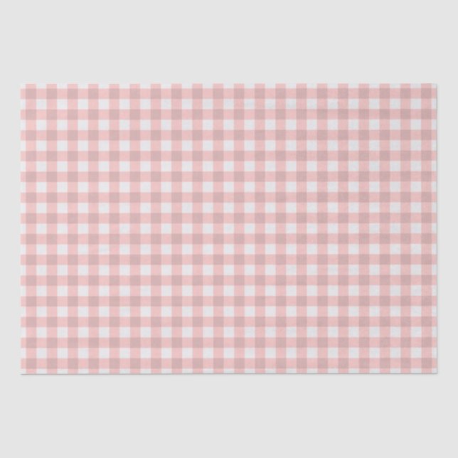 Papier Mousseline En vichy rose pâle (Recto)