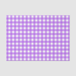 Papier Mousseline En vichy violet brillant