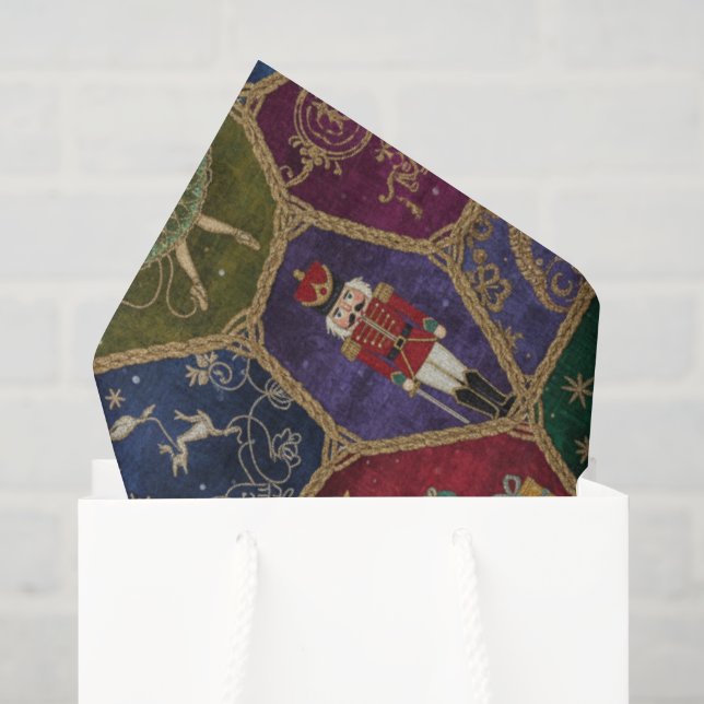 Papier Mousseline Enchanted Nutcracker Ballet Christmas (Sac cadeau)