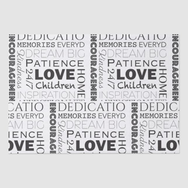 Papier Mousseline Encourager le collage de mots (Recto)