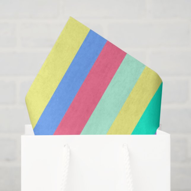 Papier Mousseline Energizing Spring Pastel Stripes (Sac cadeau)