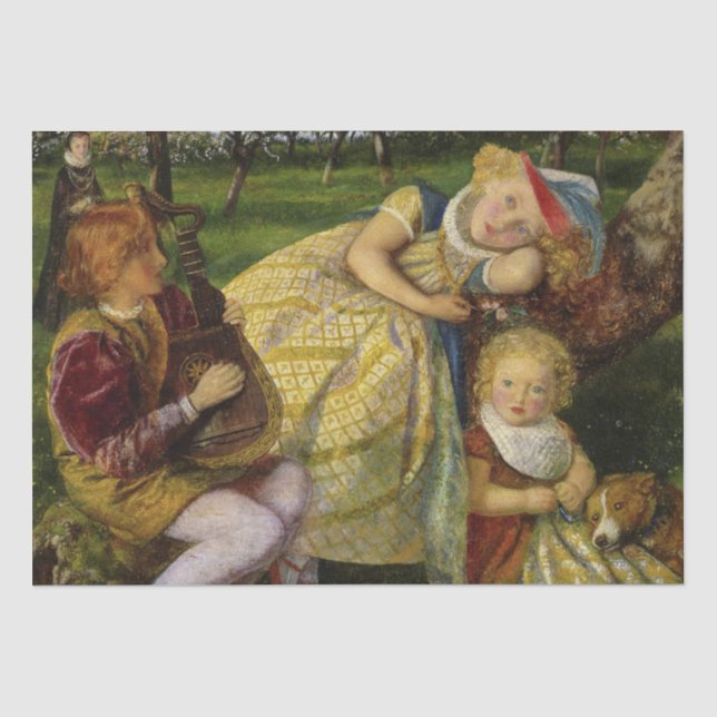 Papier Mousseline Enfants dans le verger du roi (Recto)
