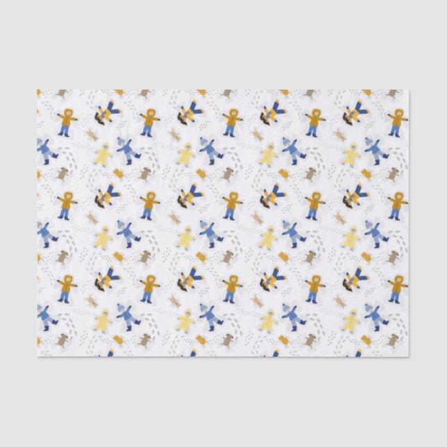 Papier Mousseline Enfants de l'Ange de Neige (Recto)