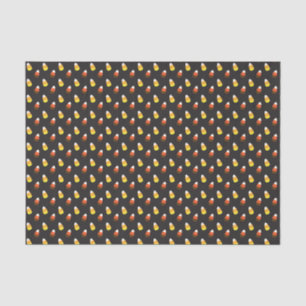 Papier Mousseline Enfants Halloween chocolat bonbon maïs sur noir