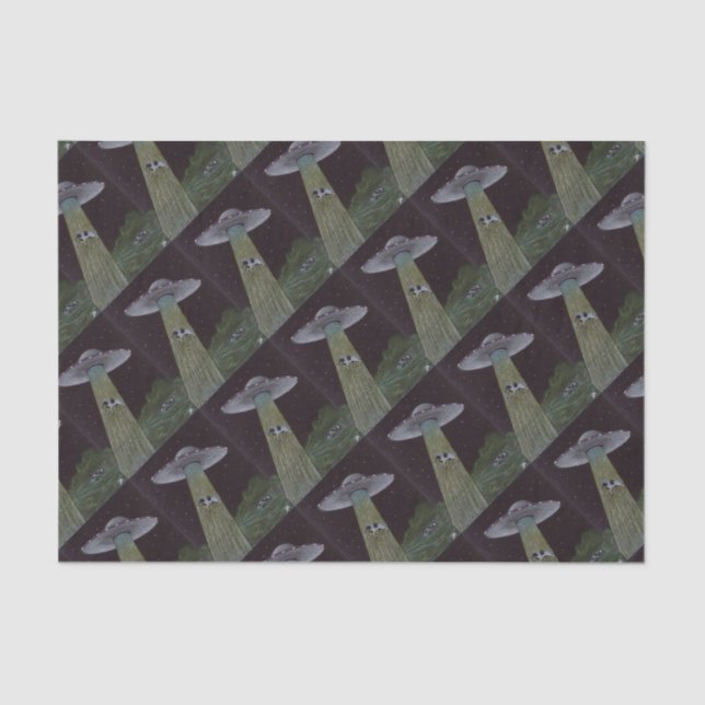 Papier Mousseline Enlèvement d'Aliens (Recto)