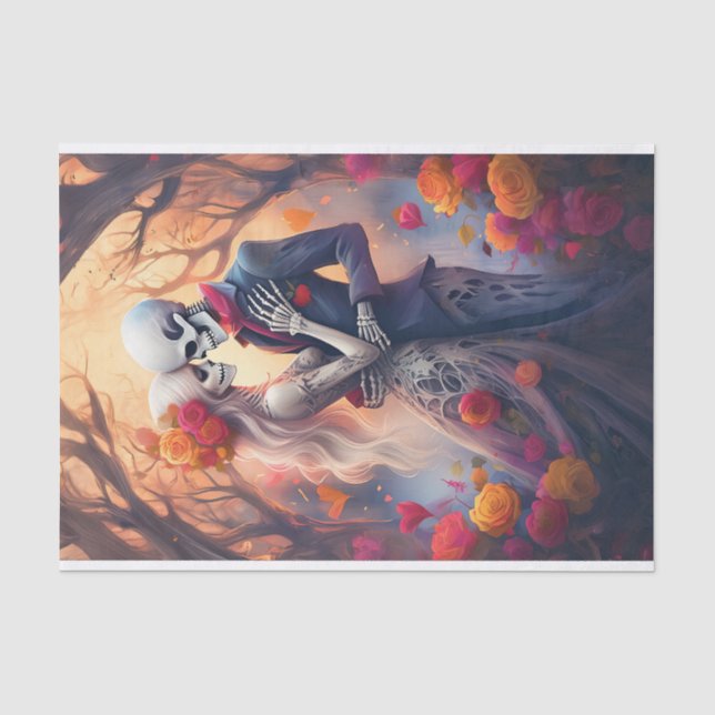 Papier Mousseline Entouré d'Amour Éternel, Firey Gothic Love (Recto)