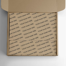 Papier Mousseline Entreprise Nom Emballage Marqué Entreprise Kraft