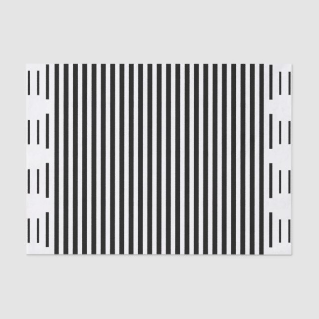 Papier Mousseline Enveloppe Motif pour cadeaux Chic Modern Black Whi (Recto)