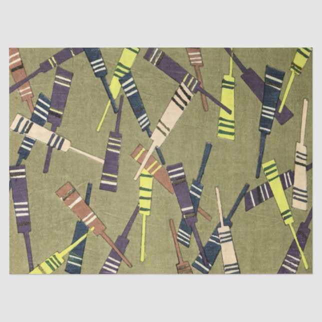 Papier Mousseline Enveloppement cadeau Motif de chaume de cricket (Recto)