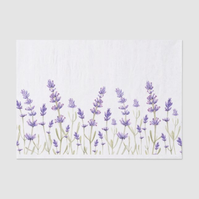 Papier Mousseline Enveloppement des fleurs de lavande (Recto)