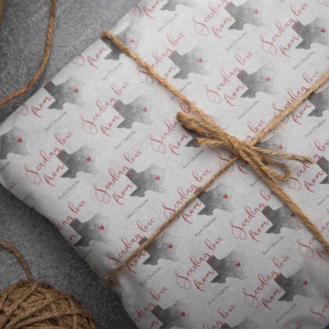 Papier Mousseline Envoi d'amour du Texas - Saint Valentin (Créateur téléchargé)